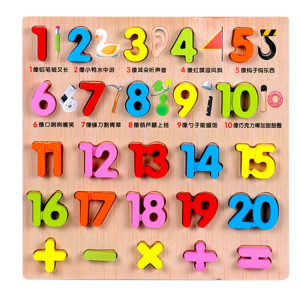 Jouets en bois pour enfants Puzzles Jouets éducatifs Puzzle Conseil Jouet plaque cognitive SH580D1755-20