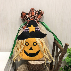 Citrouille Paragraphe Halloween Décorations Creative Cartoon Cadeaux De Bonbons Enfants Cordon Sac Fourre-Tout SH895A84-20