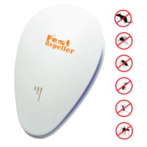 Goutte d'Eau Conception Électronique Ultrason Anti Mosquito Rat Souris Cafard insecte Pest Repeller, US Plug, AC 90-250 V (Blanc) SG5055300-20