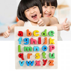 Arc en ciel petite lettre az style enfants précoce éducation en bois blocs de construction jouets jouets éducatifs interaction parent-enfant, taille: 32 * 32 * 3 cm SH188D45-20