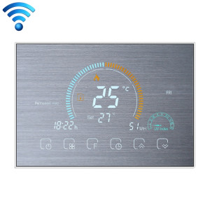 BHT-8000-GCLW-SS Miroir en acier inoxydable brossé contrôlant le chauffage de la chaudière à eau / gaz Économie d'énergie et respectueux de l'environnement Smart Home Affichage négatif Écran LCD Thermostat SH53701045-20