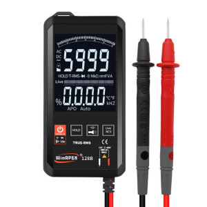 HY128B écran d'affichage inverse ultra-mince tactile multimètre numérique intelligent entièrement automatique haute précision vraie valeur efficace multimètre SH5482426-20
