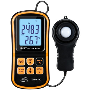 Benetech GM1030C Illuminomètre numérique divisé portable Lux compteur SB55951234-20