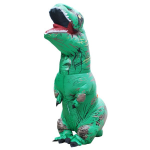 Costume adulte de dinosaure gonflable Halloween costumes de dragon gonflé Costume de fête Carnaval pour femmes hommes (Vert) SH641G94-20