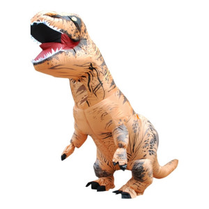 Costume adulte de dinosaure gonflable Halloween costumes de dragon gonflé Costume Carnaval Party pour femmes hommes (Brown) SH641Z19-20