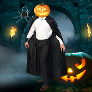 Adulte Cape Halloween Diable Costume Festival Festival Costume Châle Costumes Châle avec Cap pour Femmes Hommes (Noir) SH644B454-20