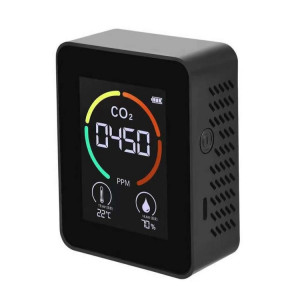 XY-T01 3 en 1 Humidité de température et CO2 Afficher le détecteur de qualité de l'air, capteur infrarouge (noir) SH862B158-20