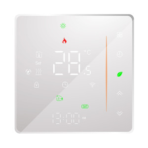 BHT-006GCLCH 95-240V AC 5A Thermostat de chauffage à domicile SMART pour la boîte de l'UE, chauffage de la chaudière de contrôle avec un seul capteur interne, WIFI (blanc) SH888W388-20