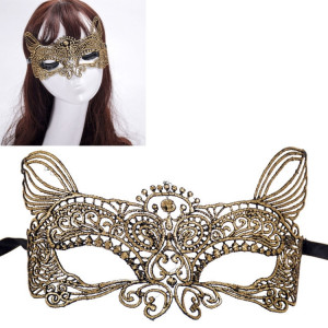 Mascarade halloween fête danse sexy lady dentelle bronzante masque roi chat (or) SH949J1900-20