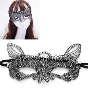 Mascarade halloween fête danse sexy lady dentelle bronzante masque roi chat (argent) SH949S1579-20