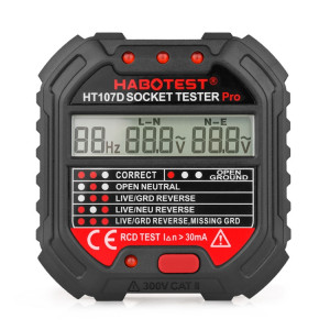 HABOTESA HT107D Testeur de prise d'affichage numérique multifonctionnel () SH82EU1387-20