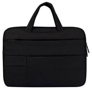 Universel poches multiples portable Oxford tissu doux portable poignée tranquillement portable Tablet Bag, pour 15,6 pouces et ci-dessous Macbook, Samsung, Lenovo, Sony, DELL Alienware, CHUWI, ASUS, HP (Noir) SU573B6-20