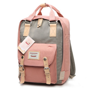 Sac à dos de voyage pour ordinateur portable de mode pour ordinateur portable avec poignée, taille: 38 * 28 * 15cm (rose + gris) SH65AL835-20