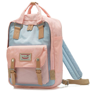 Mode sac à dos de voyage décontracté pour ordinateur portable sac étudiant avec poignée, taille: 38 * 28 * 15cm (rose + bleu) SH65AM1895-20