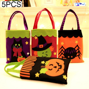 5 PCS Halloween décoration créative bande dessinée cadeau Candy Tote Square pour les enfants, livraison de style aléatoire SH6959402-20