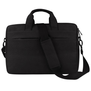 Respirable résistant à l'usure mince et léger Mode épaule sac à main portable Zipper avec bandoulière, pour 14,0 pouces et ci-dessous Macbook, Samsung, Lenovo, Sony, DELL Alienware, CHUWI, ASUS, HP (Noir) SR151B905-20