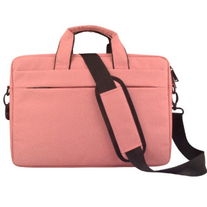 Respirable résistant à l'usure mince et léger mode épaule sac à main portable Zipper avec bandoulière, pour 14,0 pouces et ci-dessous Macbook, Samsung, Lenovo, Sony, Dell Alienware, CHUWI, ASUS, HP (rose) SR151F461-20