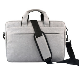 Respirable résistant à l'usure mince et léger épaule de mode sac à main Zipper Portable avec bandoulière, pour 14,0 pouces et ci-dessous Macbook, Samsung, Lenovo, Sony, DELL Alienware, CHUWI, ASUS, HP (gris) SR151H1893-20