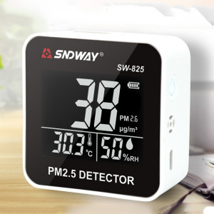 SNDWAY SW-825 Détecteur de purification en temps réel de la qualité de l'air de bureau de chargement Micro USB avec écran LED HiD, invite d'alarme de soutien SS7799931-20