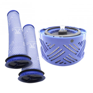 XD956 Noyau arrière du filtre 3 en 1 + 2 x préfiltres pour accessoires d'aspirateur Dyson V6 SH7875872-20