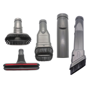XD974 Brosse ronde 5 en 1 + 2 x brosse rigide + brosse de lit + connecteur pour kits de pièces pour aspirateur Dyson SH78861751-20