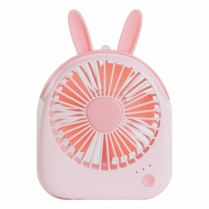 WT-F14 Mini-ventilateur portatif de forme lapin 1200 mAh avec contrôle de 3 vitesses (rose) SH592F745-20