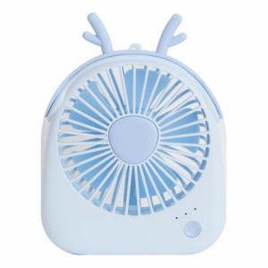 WT-F14 Mini-ventilateur portatif de 1 200 mAh en forme de cerf avec contrôle de 3 vitesses (bleu) SH592L150-20