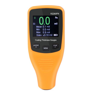 RZ260FN Ferreux et Non Ferreux 2 en 1 Écran LCD Revêtement Ultrasonique Jauge D'épaisseur De Peinture Outils De Compteur (Orange) SH798E1844-20