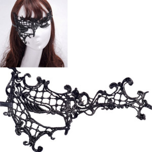 Mascarade halloween party dance sexy lady masque de dentelle visage mi-yeux (noir) SH965B1105-20