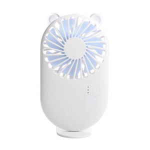 Mini ventilateur de poche portable à chargement USB avec contrôle à 3 vitesses (blanc perle) SH98PW1663-20