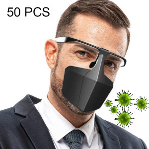 50 PCS Face-Shielding Masque de protection protecteur Anti-buée Anti-Splash Anti-virus Anti-poussière Isolant Face Shield (Noir) SH056B1637-20