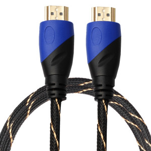 1m HDMI 1.4 Version 1080P Fil Net Ligne Bleu Noir Tête HDMI Mâle vers HDMI Mâle Audio Connecteur Vidéo Câble Adaptateur SH0121677-20