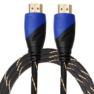 1.8m HDMI 1.4 Version 1080P Fil Net Ligne Bleu Noir Tête HDMI Mâle vers HDMI Mâle Connecteur Audio Vidéo Câble Adaptateur SH0122466-20