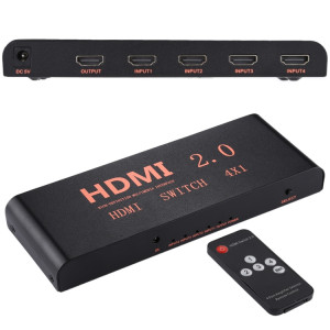 Commutateur HDMI 2.0 4X1 4K / 60Hz avec télécommande, prise UE SH11531946-20