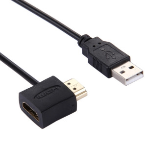 Câble d'adaptateur de connecteur mâle femelle 50 HDMI + HDMI mâle vers USB 2.0 SH1243407-20