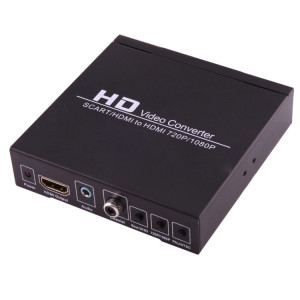 NEWKENG NK-8S SCART + HDMI vers HDMI Adaptateur Convertisseur Vidéo 720P / 1080P HD Scaler Box SH54121228-20