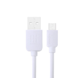 Micro USB haute vitesse de Haweel 2M sur le câble de charge de la synchronisation de données USB, Pour Galaxy, Huawei, Xiaomi, LG, HTC et d'autres téléphones intelligents Android (blanc) SH012W1772-20