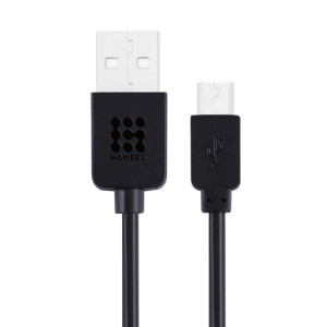 Micro USB à haute vitesse Haweel 3M au câble de charge de la synchronisation de données USB sur USB, Pour Samsung, Xiaomi, Huawei, LG, HTC, les appareils avec Port USB (noir) SH013B127-20