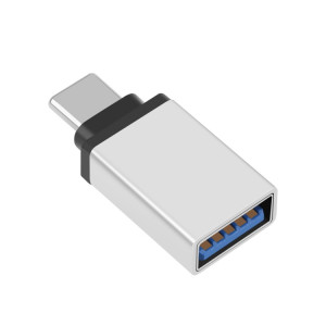 Adaptateur de transmission de données HAWEEL USB-C / Type-C mâle vers USB 3.0 femelle OTG (argent) SH029S1664-20