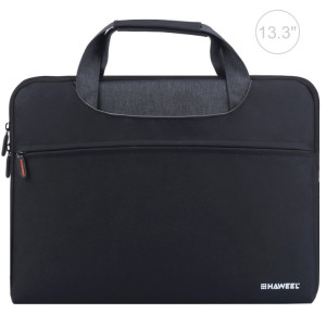 HAWEEL 13.3 pouces Zipper Handheld Laptop Bag, pour Macbook, Samsung, Lenovo, Sony, DELL Alienware, CHUWI, ASUS, HP, 13,3 pouces et ci-dessous Ordinateurs portables (Noir) SH113B1746-20