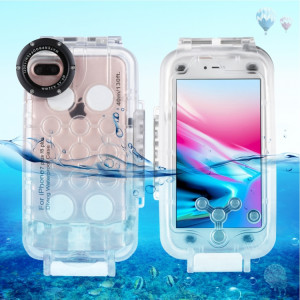 HAWEEL pour iPhone 8 Plus & 7 Plus 40m / 130ft Imperméable À L'eau Boîtier de Plongée Sous-Marine (Transparent) SH503T23-20