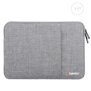 HAWEEL 11 pouces étui à douille Zipper porte-documents sac de transport, pour Macbook, Samsung, Lenovo, Sony, Dell Alienware, CHUWI, ASUS, HP, 11 pouces et ci-dessous Ordinateurs portables / tablettes (Gris) SH811H1237-20