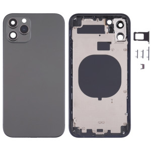 Couvercle de boîtier arrière avec apparence imitation d'IP13 Pro pour iPhone 11 (noir) SH92BL713-20