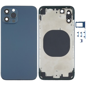 Coque arrière avec imitation d'apparence d'iP12 pour iPhone X (bleu) SH63LL307-20
