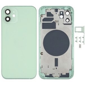 Couvercle arrière du boîtier avec plateau pour carte SIM, touches latérales et objectif de l'appareil photo pour iPhone 12 (vert) SH78GL935-20