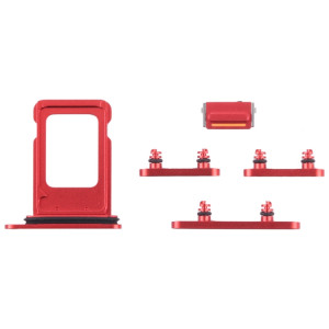 Plateau de carte SIM + plateau de carte SIM + clés latérales pour iPhone 13 (rouge) SH008R408-20