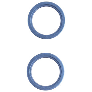 2 PCS Caméra arrière Verre Lentille en métal à l'extérieur Bague de cerceau pour iPhone 13 mini (bleu) SH103L573-20