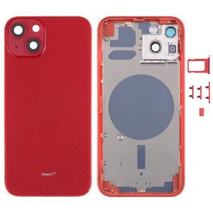 Couvercle de boîtier arrière avec plateau de carte SIM et lentille de caméra pour iPhone 13 (rouge) SH31RL1512-20