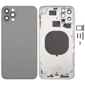 Coque arrière avec aspect imitation iP13 Pro Max pour iPhone 11 Pro Max (gris) SH44HL1429-20