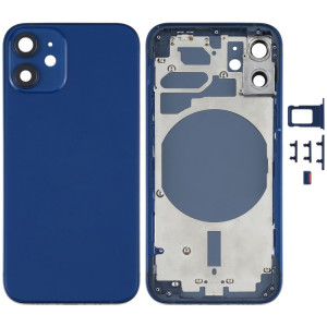 Couvercle arrière du boîtier avec plateau pour carte SIM, touches latérales et objectif de l'appareil photo pour iPhone 12 mini (bleu) SH45DL466-20